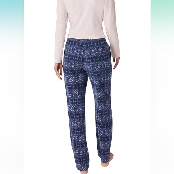 Eddie Bauer Blue and White Pajama Pants Cozy Intimates - Picture 1 of 6